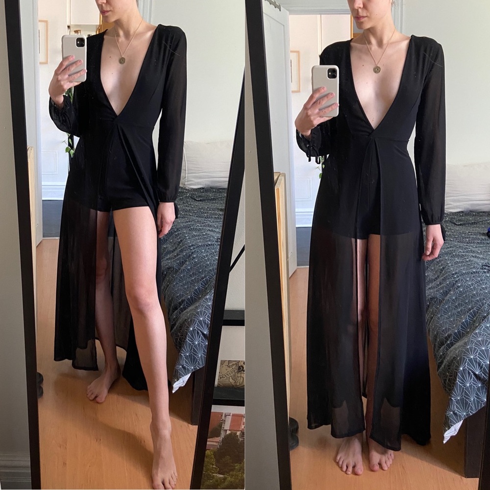 Gilbert (Mendocino) Flowy Deep-V Romper